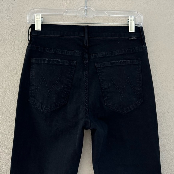 MOTHER Insider Crop Jean Step Fray Hem Not Guilty Chic Classic Minimal Black 27 - Picture 12 of 15